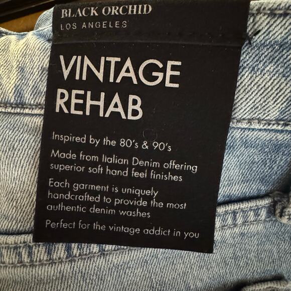 Black Orchid Mia Blue Denim Mid Rise Skinny Flare Jeans NWT Size 25 - Picture 9 of 9